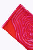 Embroidered shawl in cotton and viscose cashmere